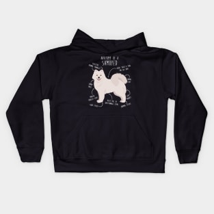 Samoyed Dog Anatomy Kids Hoodie